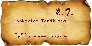 Moskovics Terézia névjegykártya